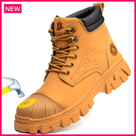 Men\'s 6-Inch Waterproof Steel Toe Work Boots Non-Slip Safety Construction main image 4